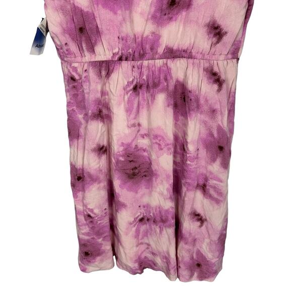 Abound Abstract Pink Floral V-neck Cutout Mini Skater Dress Size Small NWT - Picture 7 of 10